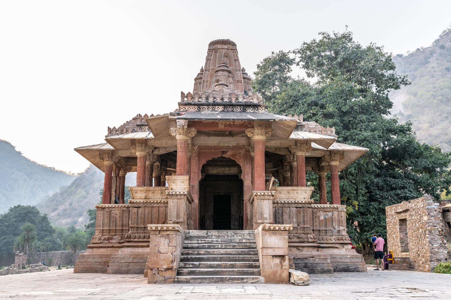 the gopinath temple in bhangarh india